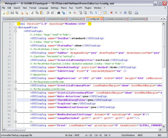 Contoh Codingan Notepad++