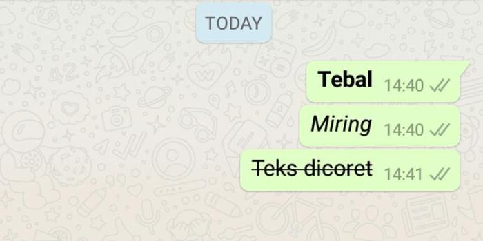 Cara Menebalkan Teks Di Wa