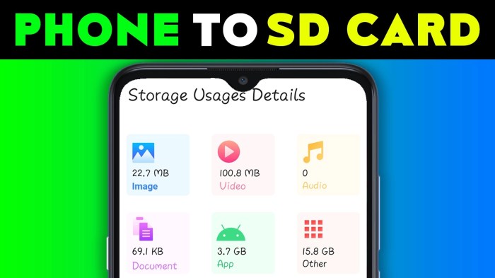 Storage internal sd move card