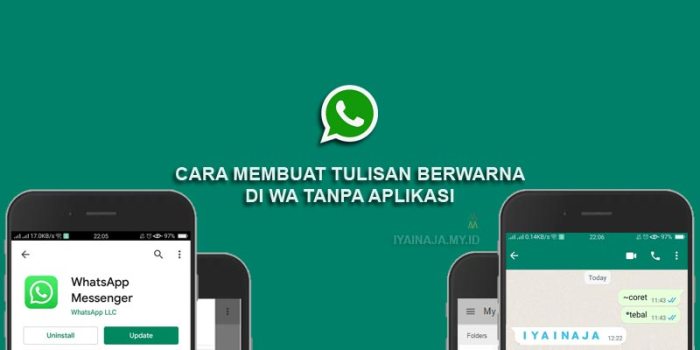 Kode Tulisan Berwarna Di Wa Tanpa Aplikasi