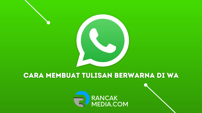 Tulisan Warna Warni Di Wa