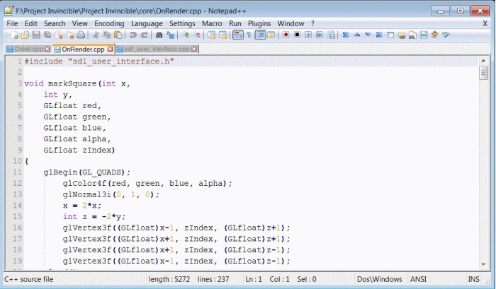 Contoh Codingan Notepad++